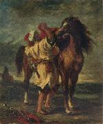 Eugene Delacroix Arab Sadding His Horse Germany oil painting artist